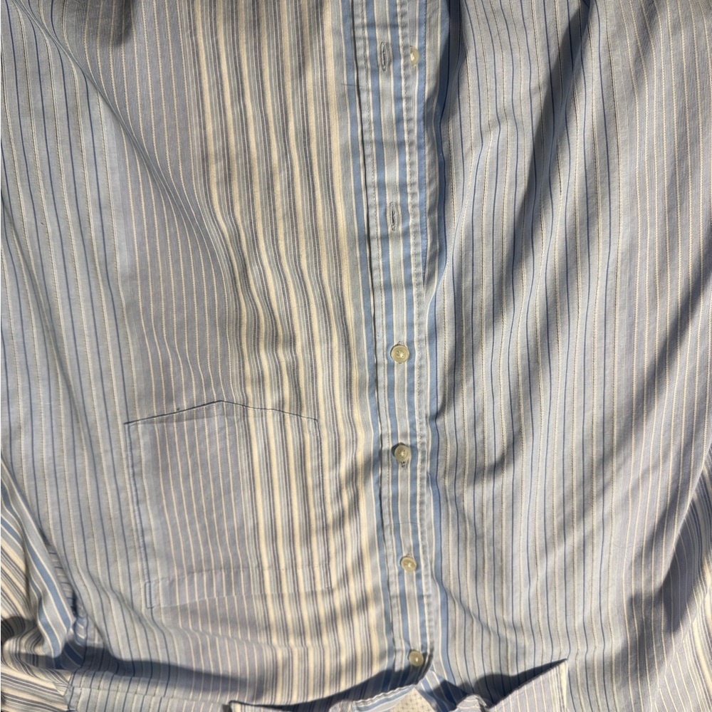 Van Heusen Light Blue and White Striped Shirt